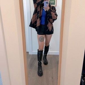 Excellent festival rave chunk high knee boots